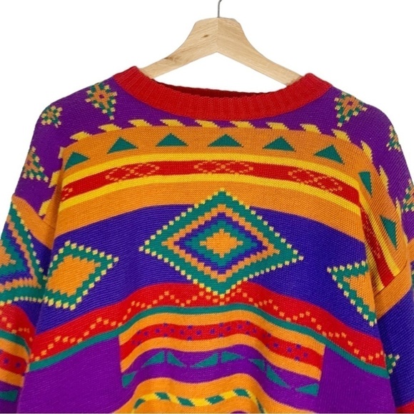 Vintage Meister Retro Southwestern Sweater Size Large - Picture 3 of 7
